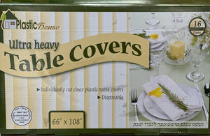 Ultra Heavy Table Covers White 16 Pieces