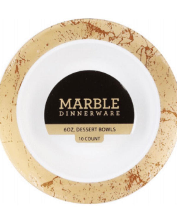 MARBLE Disposable Food Plates