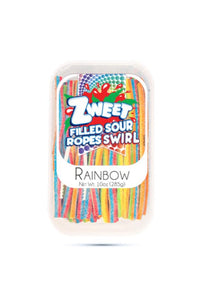 Zweet Sour Stick Filled Ropes Swirl Rainbow