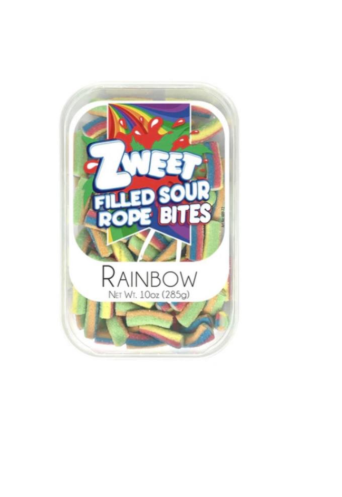 Zweet Sour Stick Filled Rope Bites Rainbow