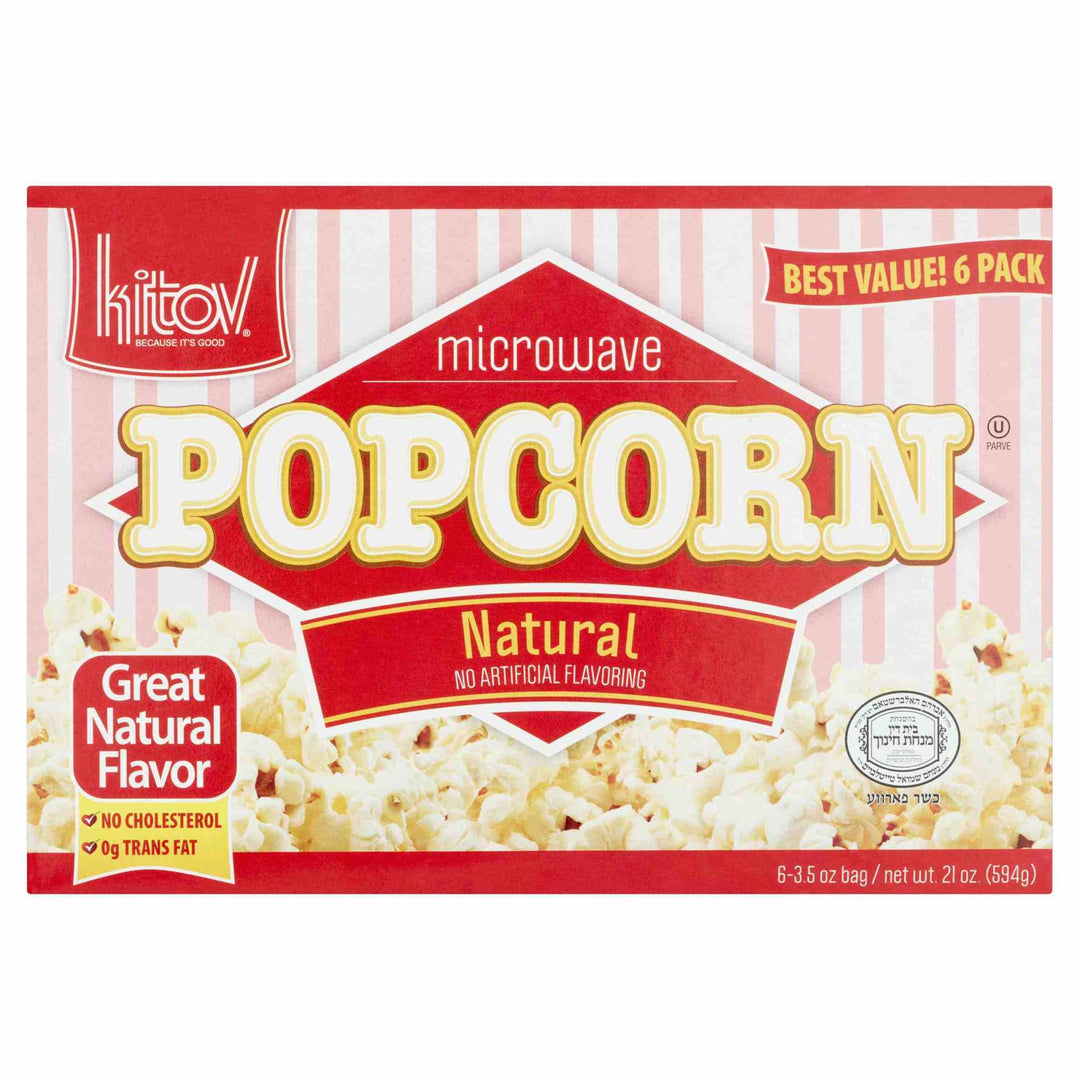 Kitov Natural Flavor Microwave Popcorn