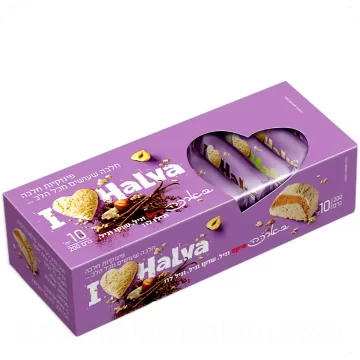 Mini Halva Bars Vanilla Flavor with Pistachio 10ct