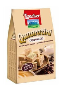 Loacker Quadratini Capuccino Bite-Size Wafer Cookies