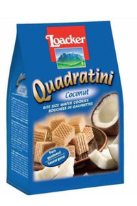 Loacker Quadratini Coconut Bite-Size Wafer Cookies