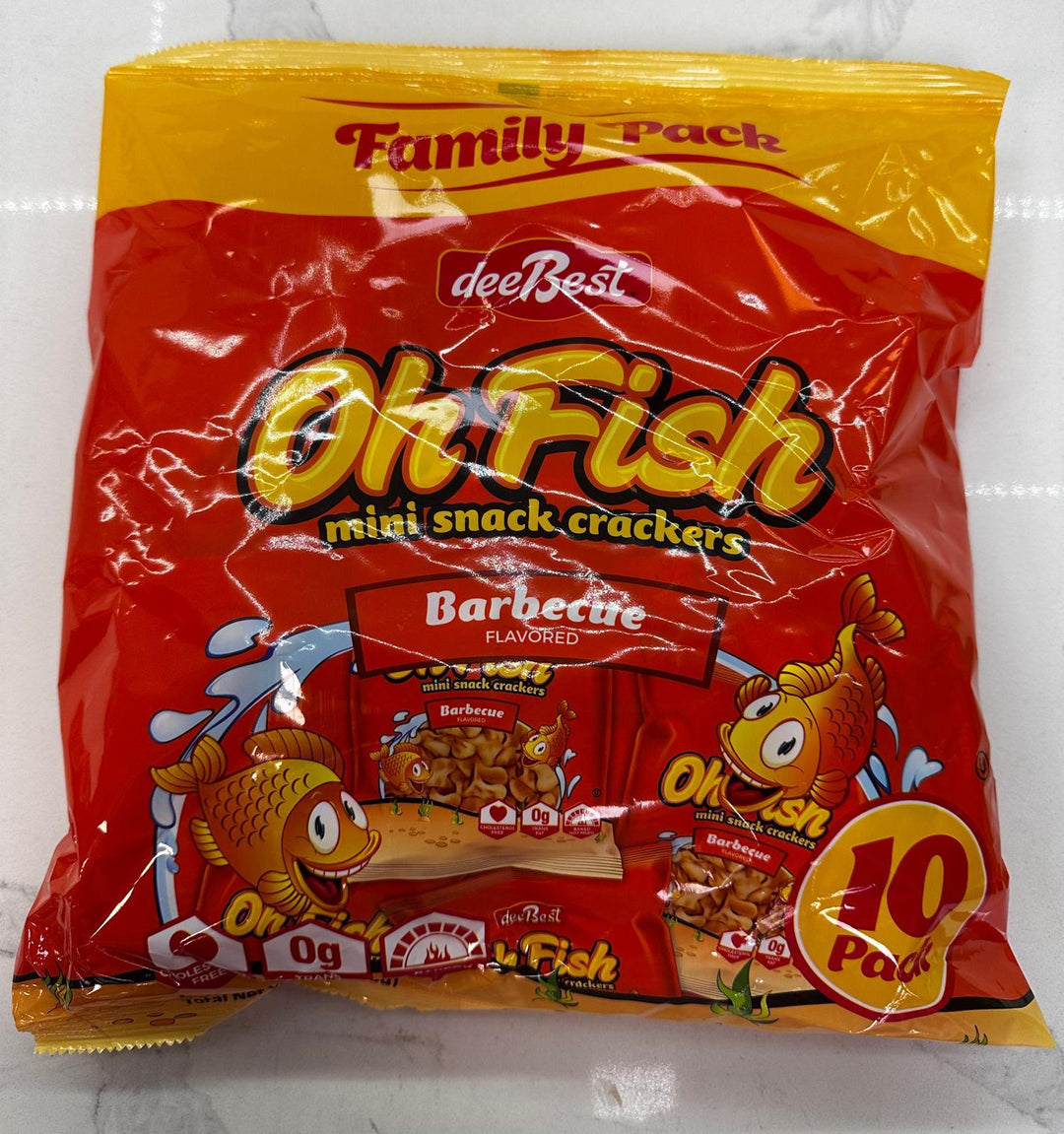 Oh Fish Mini Snack Crackers - Barbecue Flavor