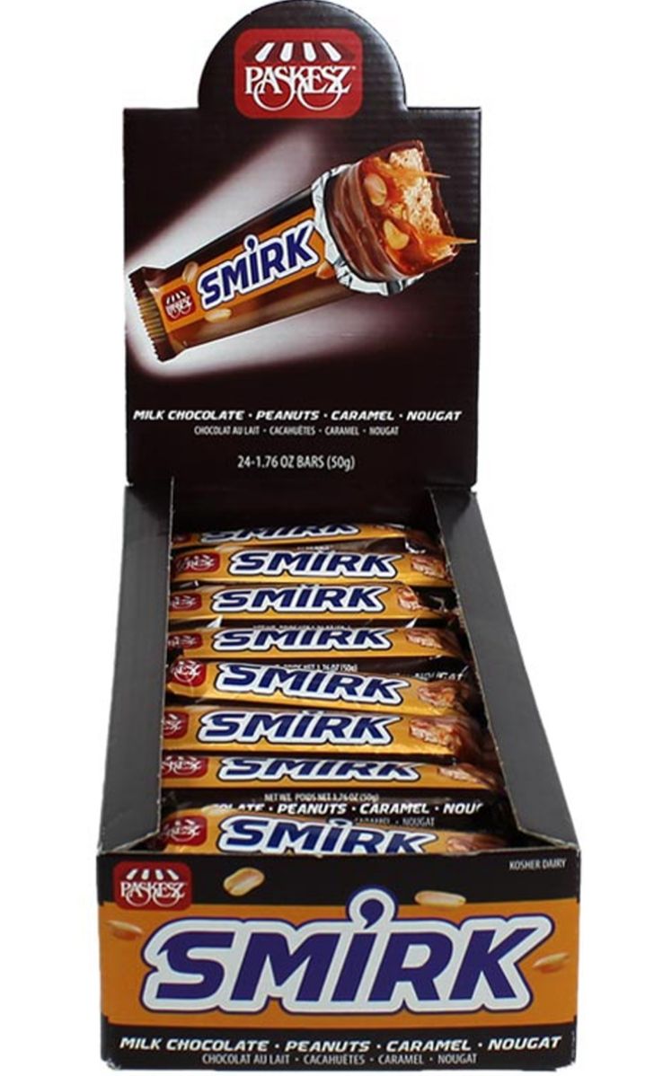 Smirk Peanuts, Caramel & Nougat Chocolate Bar