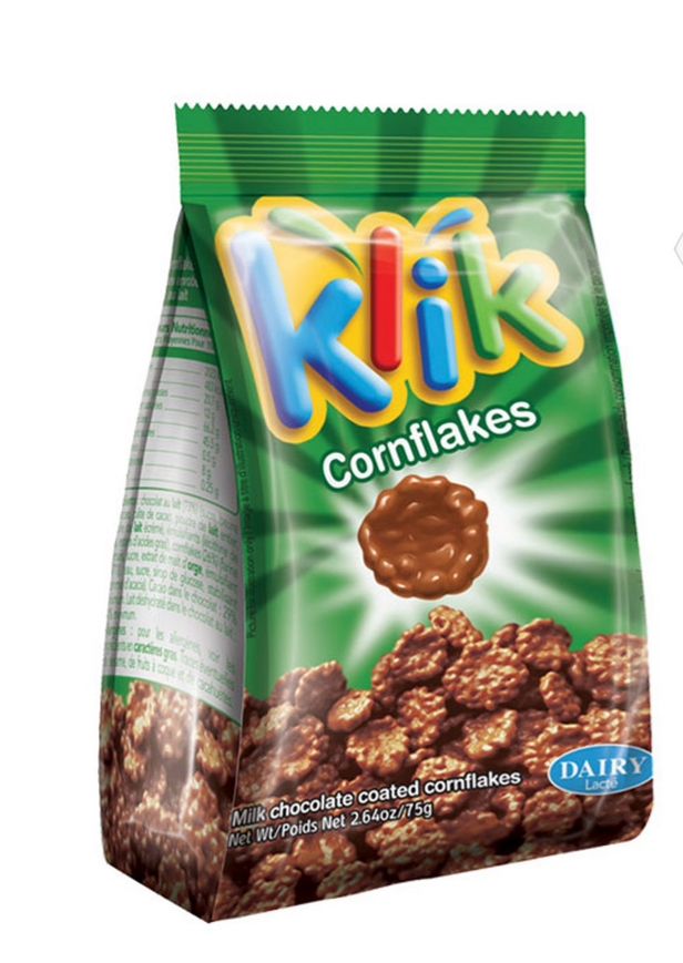 Klik Chocolate Coated Cornflakes