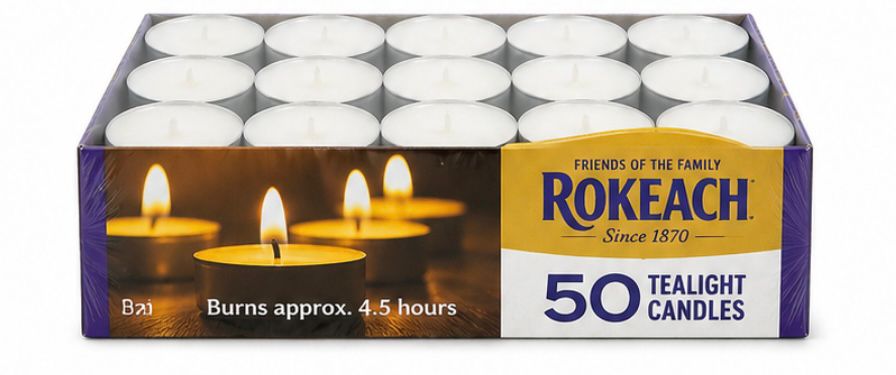 Rokeach Tealight Candles 50ct