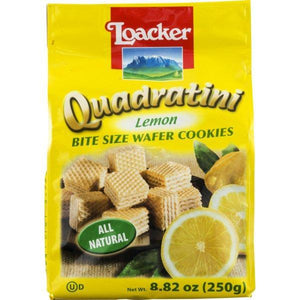Loacker Quadratini Lemon Bite-Size Wafer Cookies