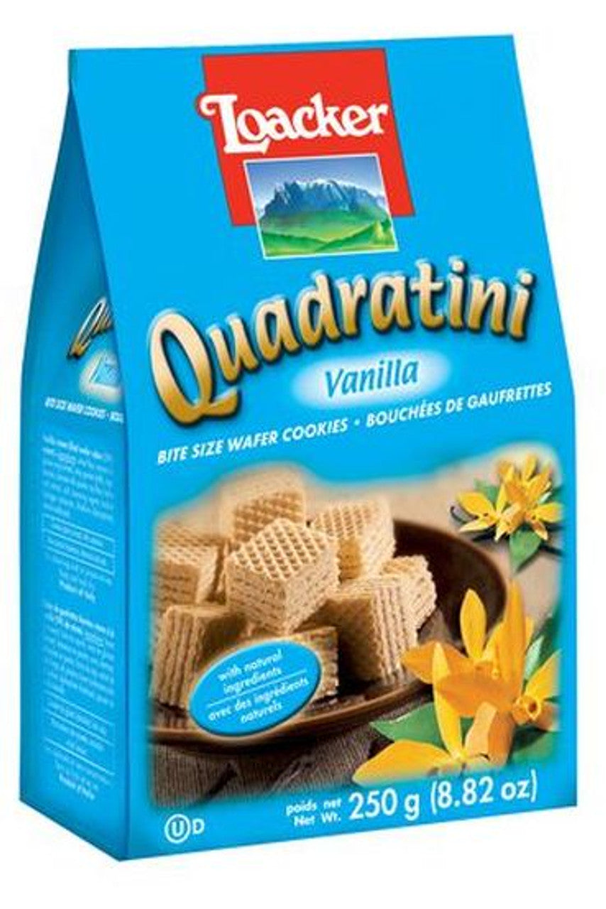 Loacker Quadratini Vanilla Bite-Size Wafer Cookies